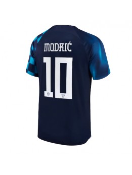 Kroatien Luka Modric #10 Replika Borta Kläder VM 2022 Kortärmad